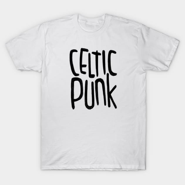 Irish Music, Celtic Punk T-Shirt by badlydrawnbabe